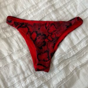 Red Snake Bikini Bottoms
